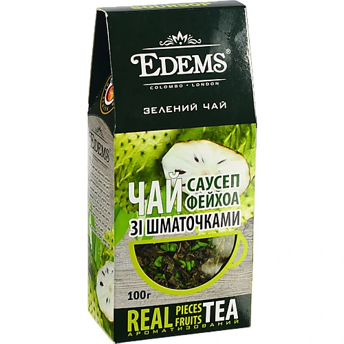 Чай зелений зі шматочками саусепу Soursop Edems к/у 100г
