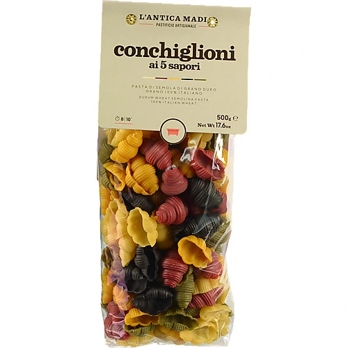Паста Lantica Madia 500г з твердих сортів пшениці Conchiglioni 5 кольорів