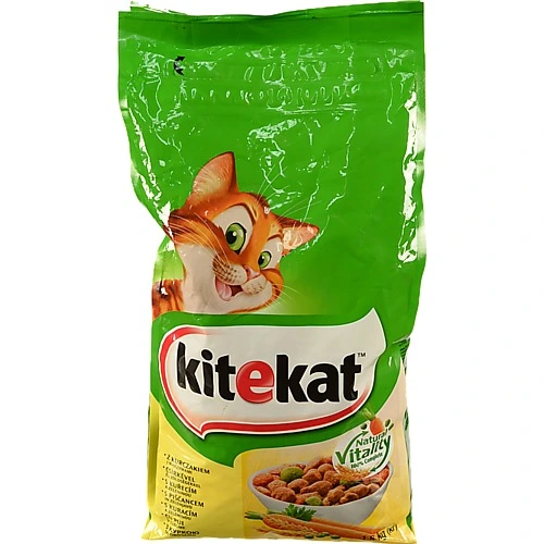 Корм KiteKat сухий повнораціонний для дорослих котів З куркою та овочами 1.8кг
