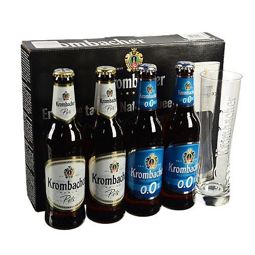 Набір пива Krombacher 4x0.33л + келих