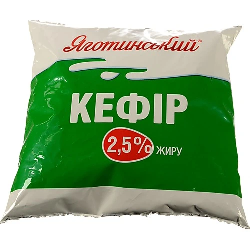 Кефір Яготинське 400мл плівка 2.5%