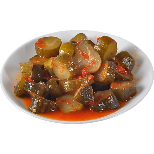 Огірки квашені різані в аджиці