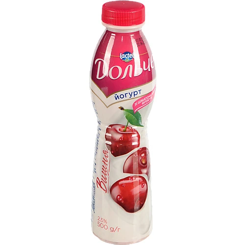 Йогурт Дольче 500г 2.5% вишня бут.