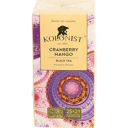 Чай Kolonist 25п журавлина манго black