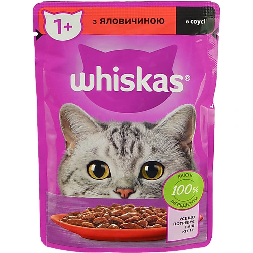 Корм Віскас 85г яловичина в соусі