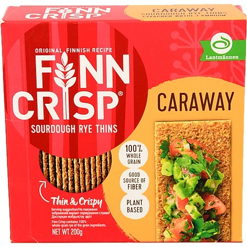 Сухарики Finn Crisp Caraway житні з кмином, 200 г