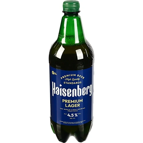 Пиво Haisenberg 1л преміум лагер світле фільтроване 4.5%
