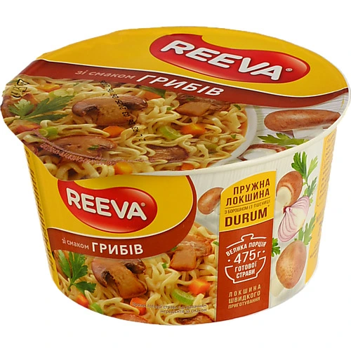 Локшина швидкого приготування зі смаком грибів Reeva 75г
