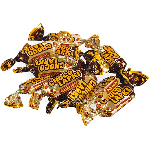 Цукерки глазуровані Choco lapki Roshen м/у 1кг