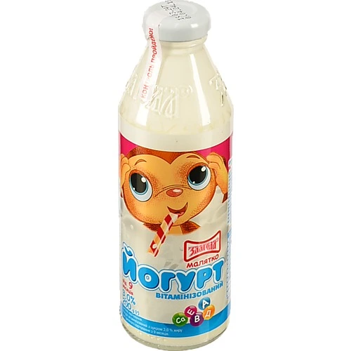 Йогурт 3% для дітей від 9міс вітамінізований Малятко Злагода с/пл 200г