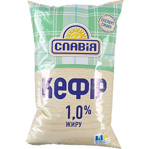 Кефір Славія 850г 1% жир.