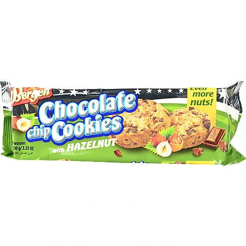 Печиво Bergen Cookies 100г шоколад фундук