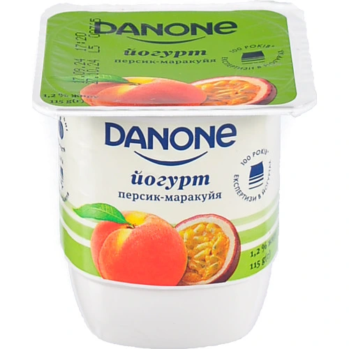 Йогурт Danone 1.2% Персик-маракуйя 115г