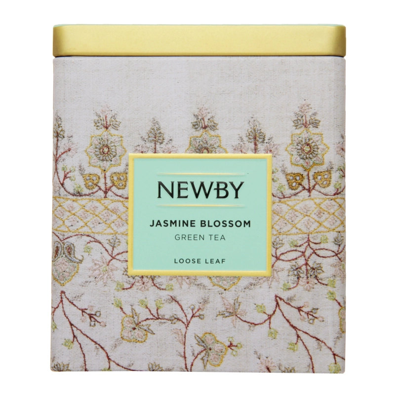Чай зелений байховий крупнолистовий ароматизований Jasmine Blossom Newby з/б 125г