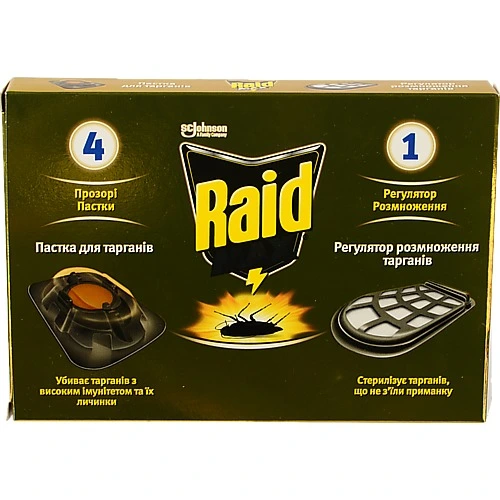 Комплект Raid Max-4 від тарганів