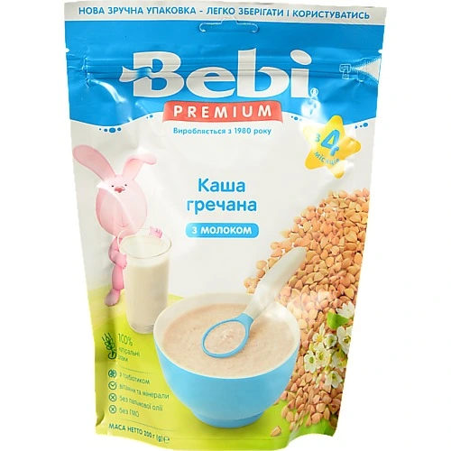 Каша молочна для дітей від 4міс Гречана Premium Bebi д/п 200г