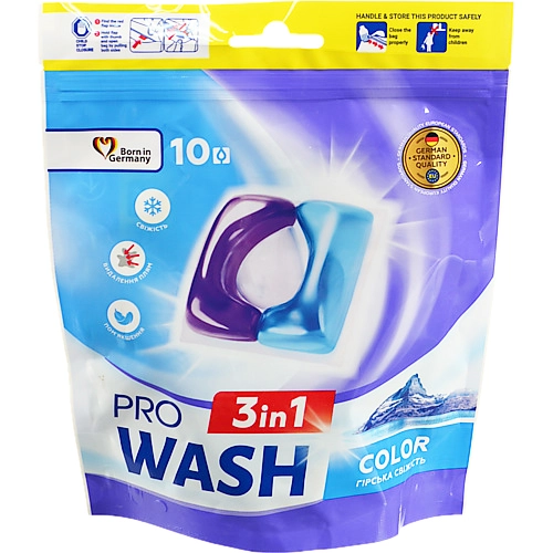 Засіб для прання ProWash у вигляді капсул Гірська свіжість 10шт