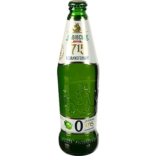 Пиво Львівське 0.45л 0.5% світле пастеризоване безалкогольне 0 1715