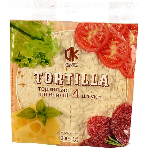 Тортилья пшенична Одеський хлібозавод 4 м/у 4х50г
