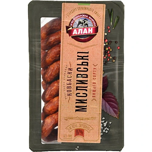 Ковбаски мисливські п.к порц.Алан