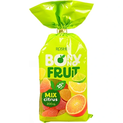 Цукерки желейні Citrus Mix Bonny Fruit Roshen м/у 200г