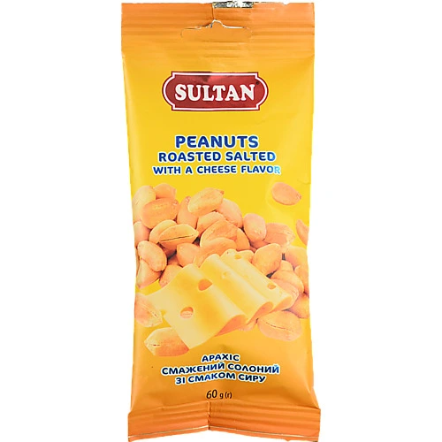 Арахіс Sultan 60г смажений солоний сир