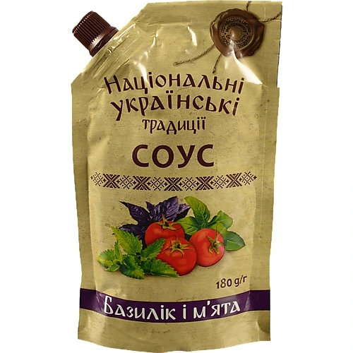Соус Базилік та М'ята Національні Українські Традиції 180г