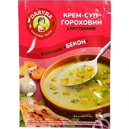 Крем-суп гороховий зі смаком [Беконk з крутонами пачка 18 г