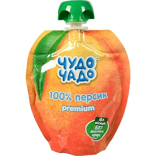 Пюре для дітей від 4міс натуральне стерилізоване Персик Premium Чудо-Чадо д/п 90г