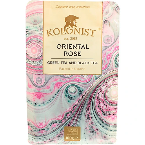 Чай Kolonist 100г східна троянда black and green