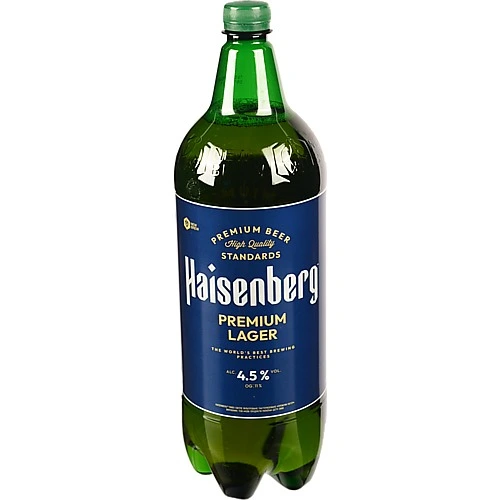 Пиво Haisenberg Premium Lager 1.8л 4.5% світле фільтроване пастеризоване