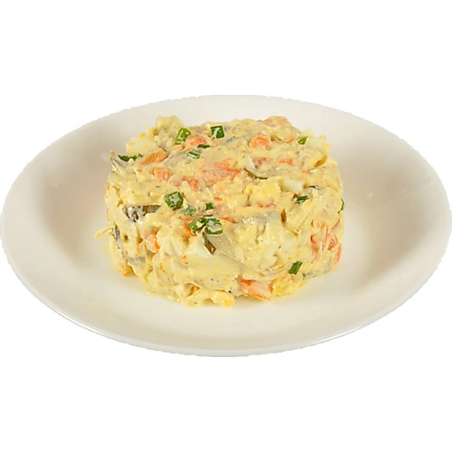 Салат Олів'є з куркою і печених овочей