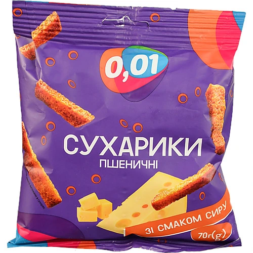 Сухарики пшеничні сирні 70г