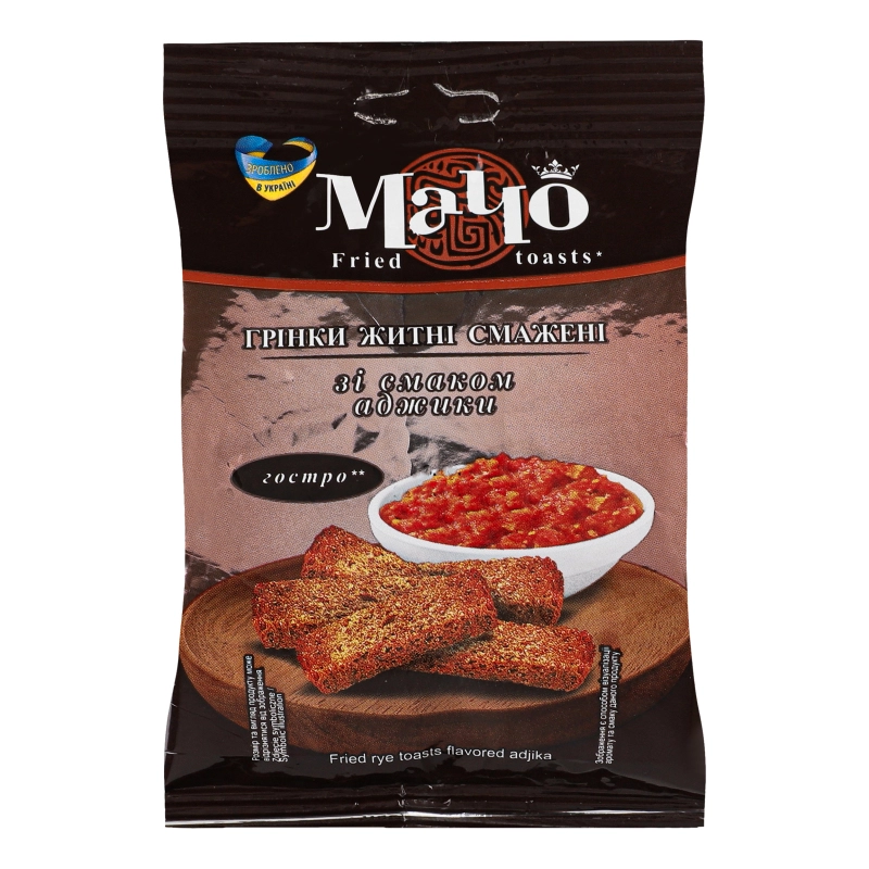 Грінки житні смажені зі смаком аджики Мачо м/у 65г