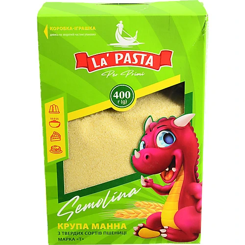 Крупа манна з твердих сортів пшениці Semolina La Pasta Per Primi 400г