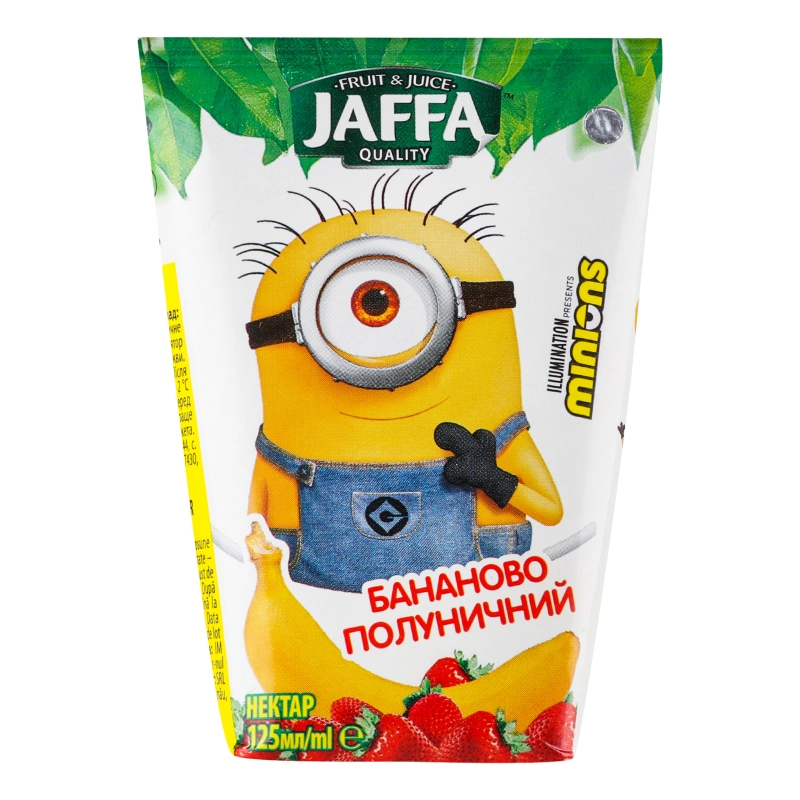 Нектар стерилізований Бананово-полуничний Minions Jaffa т/п 125мл