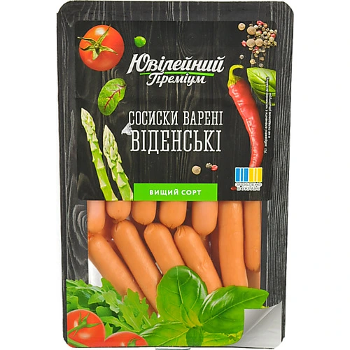 Сосиски [Ювілейний Преміумk [Віденськіk варені, вищого ґатунку, 235 г