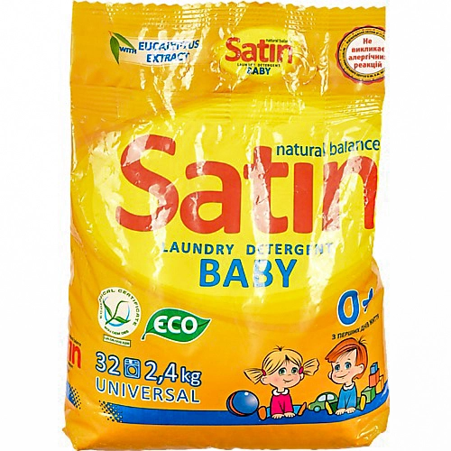 Порошок пральний для дитячого одягу безфосфатний Universal Baby Satin Natural Balance 2.4кг