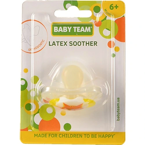 Пустушка Baby Team латексні ортодонтична 2025