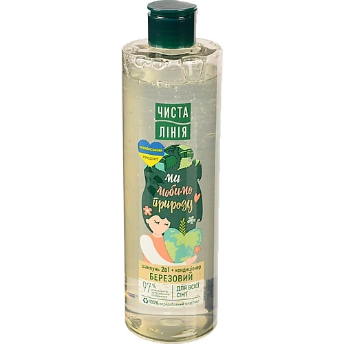 Шампунь Чиста лінія 390мл березовий д.всієї родини