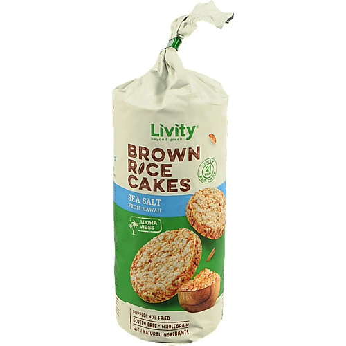 Хлібці рисові B.Yond LIVITY цільнозернові з гавайською морською сіллю, 100г
