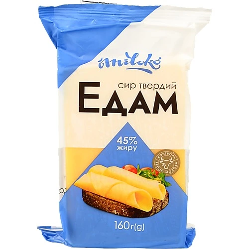 Сир Mileko 160г 45% едам брус