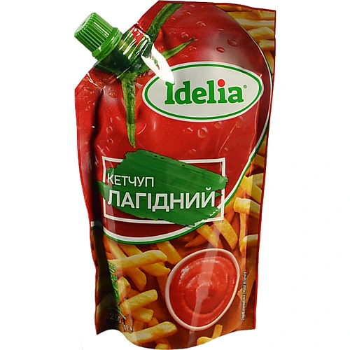 Кетчуп Idelia 250г лагідний д.пак