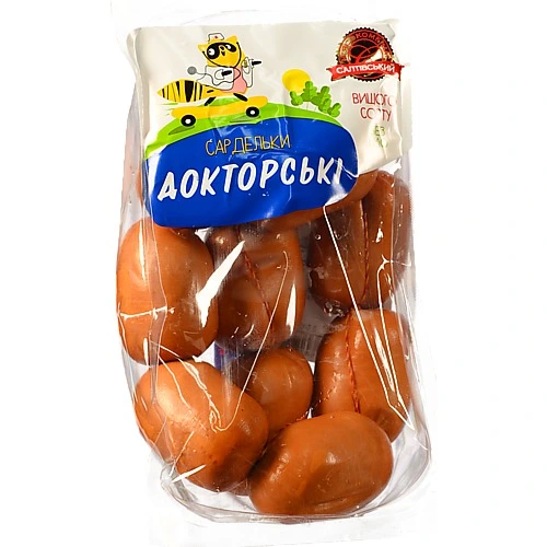 Сардельки Салтівський Мясокомбінат Докторські, вищого ґатунку