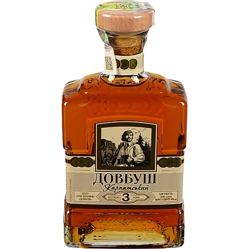 Коньяк Дівін Довбуш Карпатський 3 зірки 0.5л