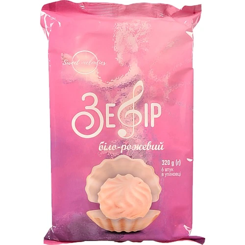 Зефір Sweet Melodies 320г біло-рожевий