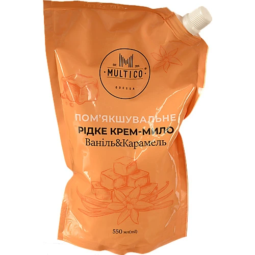 Крем мило рідке Multico Odessa 550мл помякшувальне ваніль карамель