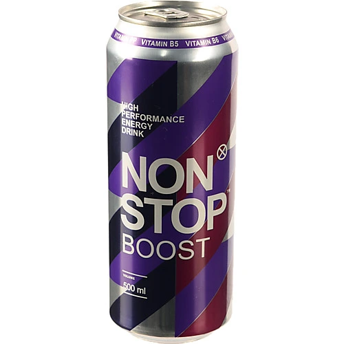 Напій енергетичний безалкогольний сильногазований Boost Non Stop з/б 0.5л