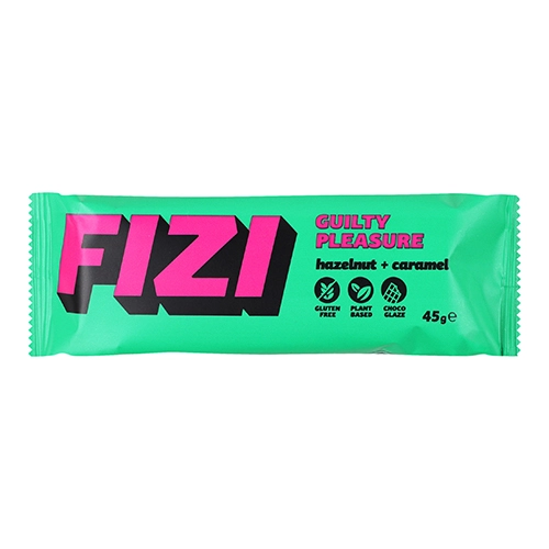 Батончик Fizi Hazelnut+Caramel у шоколадній глазурі, 45 г