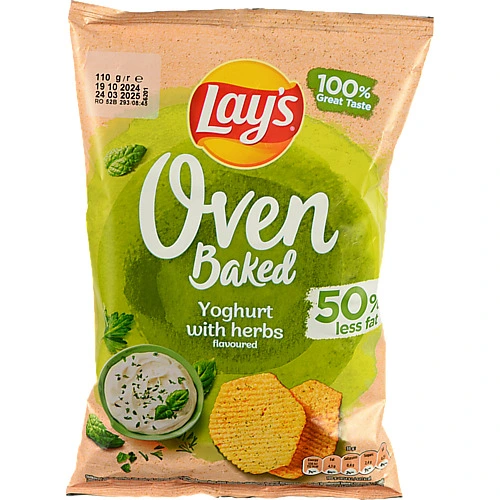 Чипси картопляні запечені Yoghurt with herbs Oven Baked Lay's м/у 110г